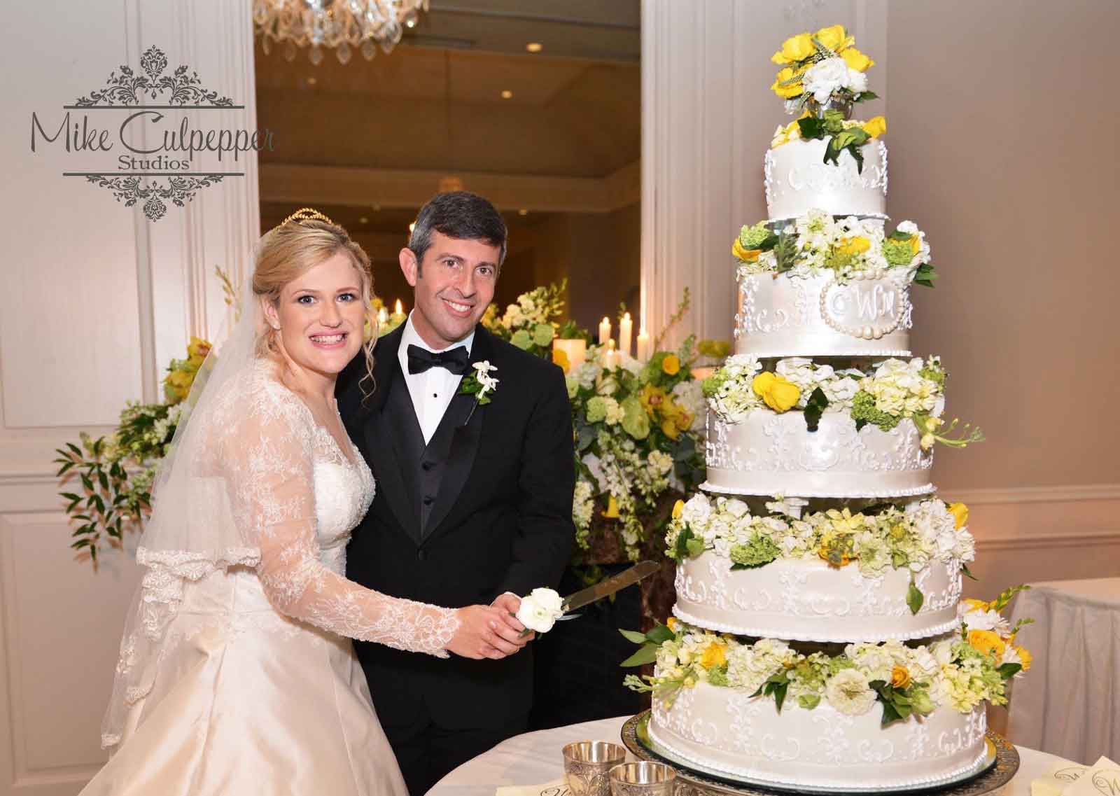 Charity and her husband on their wedding day